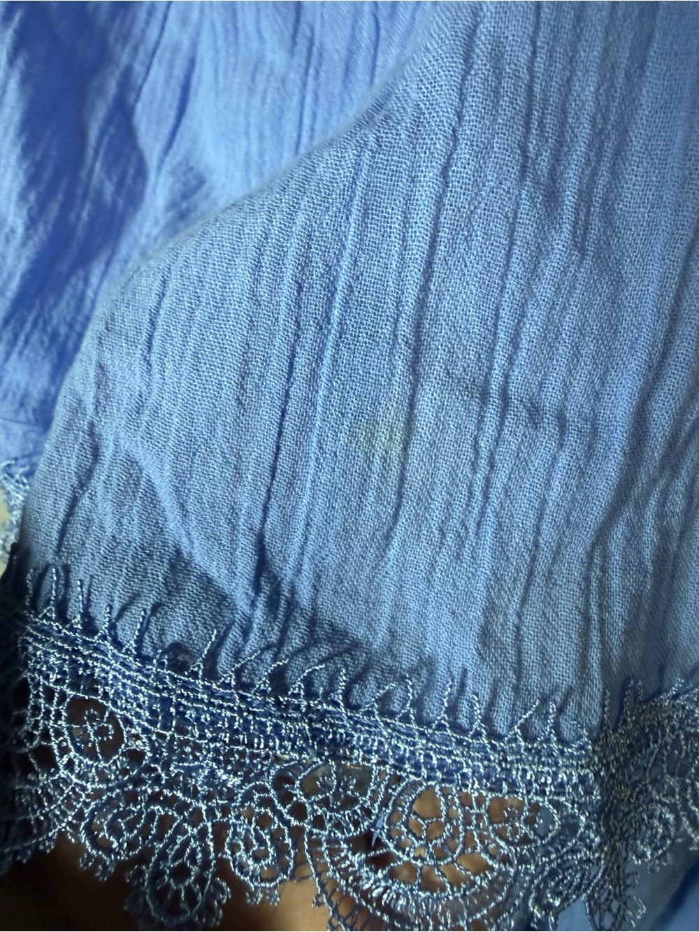 Express Light Blue Elastic Neck Sundress - Picture 4 of 7